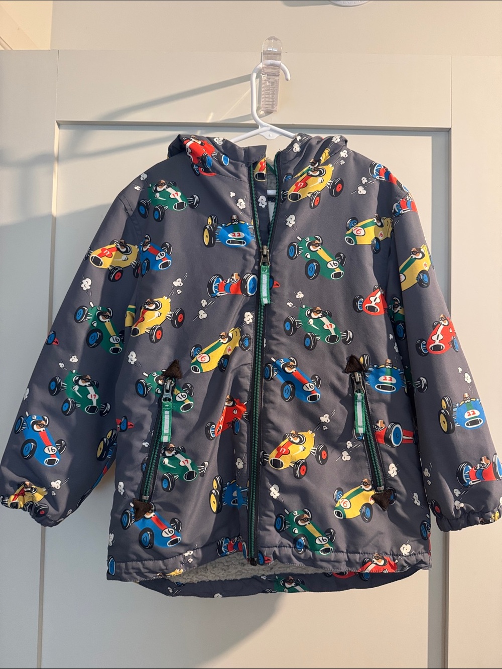 Mini Boden Sherpa Lined Hooded Jacket